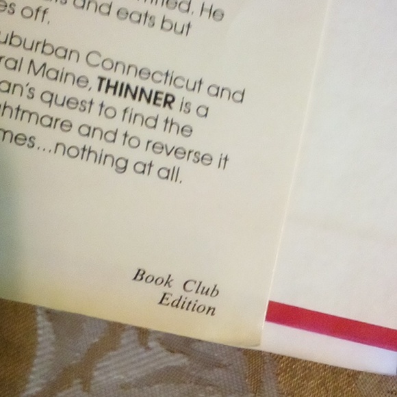 Stephen King aka Richard Bachman Thinner book club Ed, 1984 very good condition - Picture 2 of 7